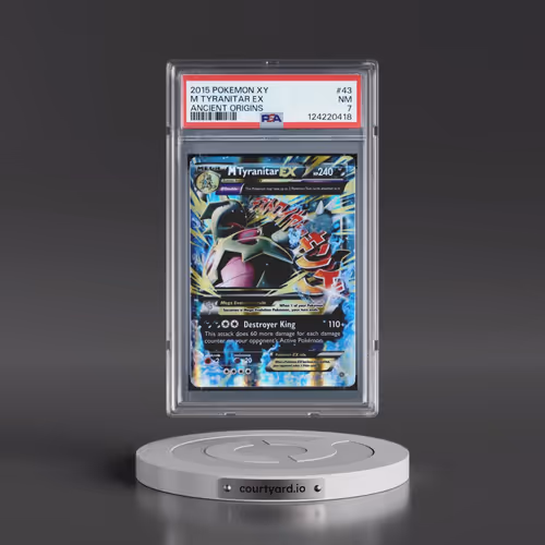 2015 Pokémon XY Ancient Origins #43 M Tyranitar EX - Holo (PSA 7 NM)