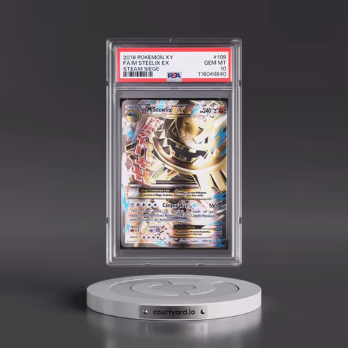 2016 Pokémon XY Steam Siege #109 M Steelix EX - Holo Full Art (PSA 10 GEM MINT)