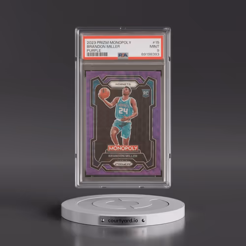 2023 Panini Prizm Monopoly #15 Brandon Miller - Purple (PSA 9 MINT)