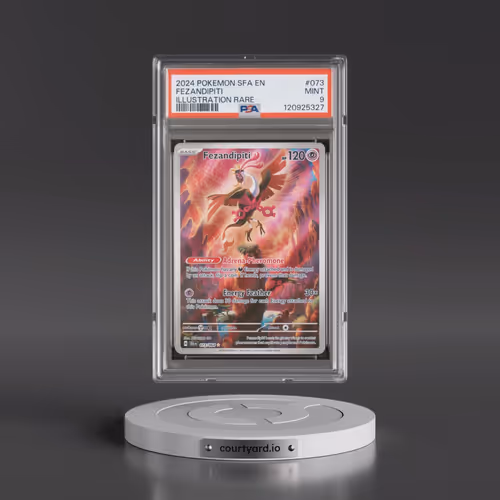 2024 Pokémon Sfa EN-Shrouded Fable #073 Fezandipiti - Illustration Rare (PSA 9 MINT)