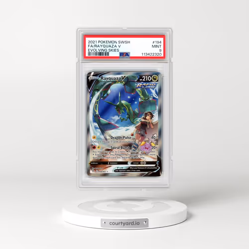 2021 Pokémon Sword & Shield Evolving Skies #194 Rayquaza V - Holo Full Art (PSA 9 MINT)