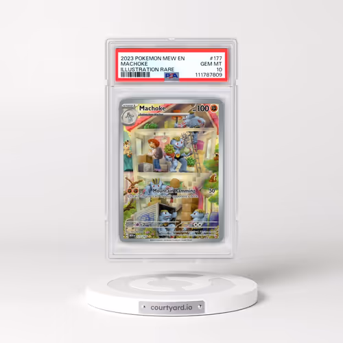 2023 Pokémon Mew EN-151 #177 Machoke - Illustration Rare (PSA 10 GEM MINT)