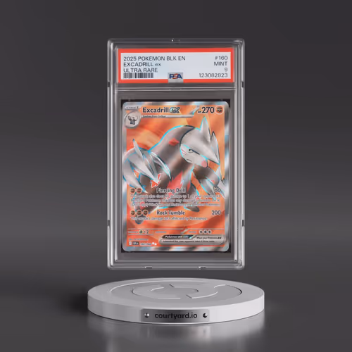 2025 Pokémon Blk EN-Black Bolt #160 Excadrill EX - Holo Ultra Rare (PSA 9 MINT)