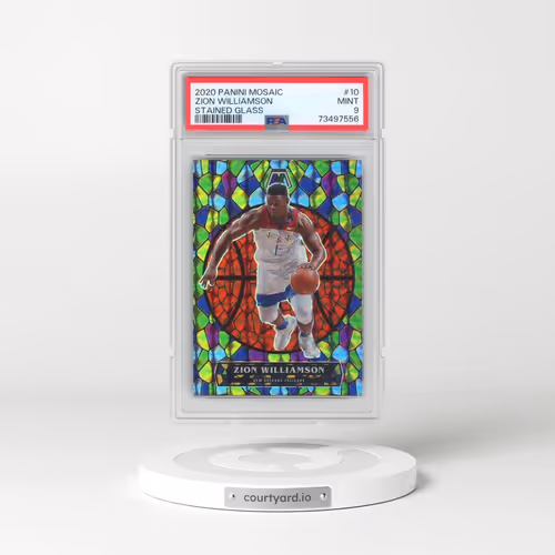 2020 Panini Mosaic Stained Glass #10 Zion Williamson (PSA 9 MINT)