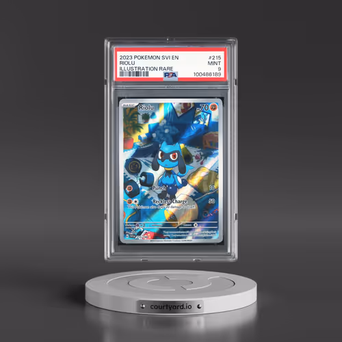 2023 Pokémon Svi EN-Scarlet & Violet #215 Riolu - Illustration Rare (PSA 9 MINT)