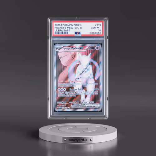 2025 Pokémon Dri EN-Destined Rivals #213 Team Rocket's Mewtwo EX - Holo Ultra Rare (PSA 10 GEM MINT)