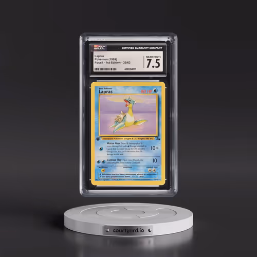 1999 Fossil #25/62 Lapras - 1st Edition 1st Edition (CGC 7.5 NM+)