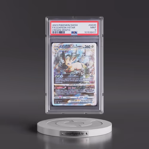2023 Pokémon Sword and Shield Crown Zenith #GG35 Leafeon Vstar - Full Art (PSA 9 MINT)