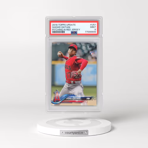 2018 Topps Update #US1 Shohei Ohtani - Pitching in Red Jersey (PSA 9 MINT)
