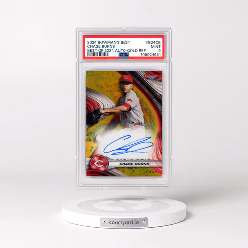 2024 Bowman's Best Best of 2024 Autographs #B24CB Chase Burns - Gold Refractor (PSA 9 MINT)