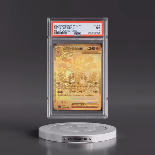 2025 Pokémon M1l-Mega Brave #092 Mega Lucario EX - Holo Mega Ultra Rare (PSA 7 NM)