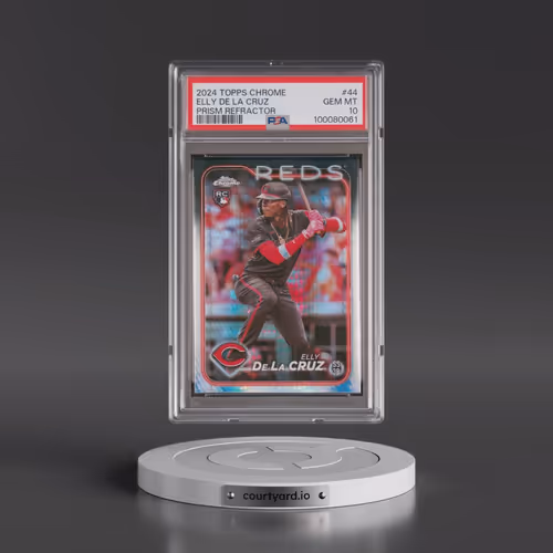 2024 Topps Chrome #44 Elly de La Cruz - Prism Refractor (PSA 10 GEM MINT)