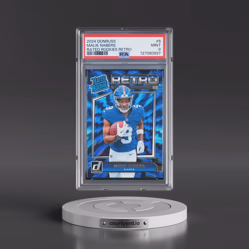 2024 Panini Donruss Rated Rookies Retro #6 Malik Nabers (PSA 9 MINT)