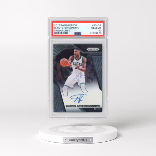 2017 Panini Prizm Signatures #SGGA Giannis Antetokounmpo (PSA 10 GEM MINT)
