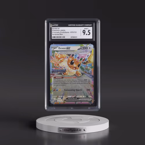 2025 Pokémon Pre EN-Prismatic Evolutions #075 Eevee EX - Holo Surprise Box Exclusive (CGC 9.5 MINT+)