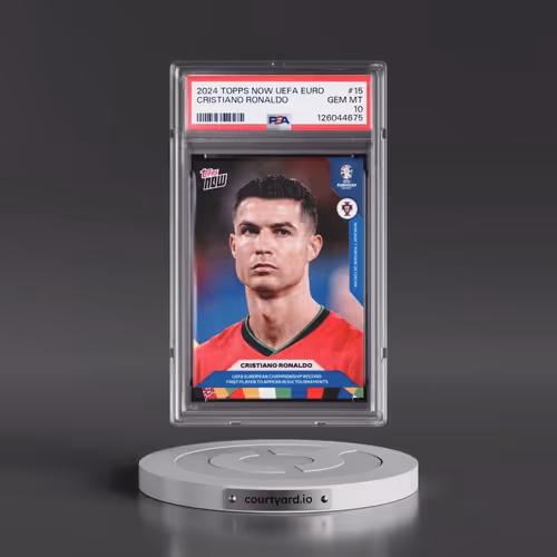 2024 Topps Now UEFA Euro #15 Cristiano Ronaldo (PSA 10 GEM MINT)