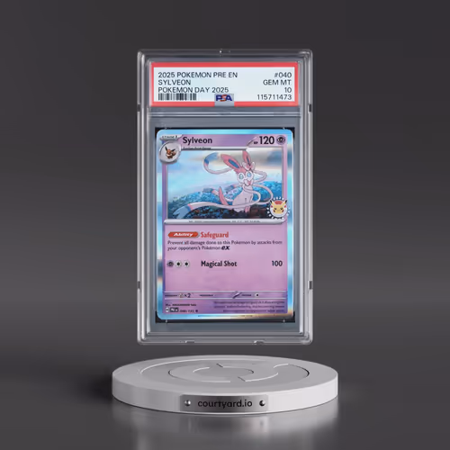 2025 Pokémon Pre EN-Prismatic Evolutions #040 Sylveon - Pokemon Day 2025 (PSA 10 GEM MINT)