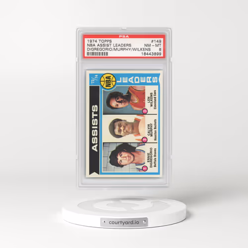 1974 Topps #149 NBA Assist Leaders - DiGregorio/Murphy/Wilkens (PSA 8 NM-MT)