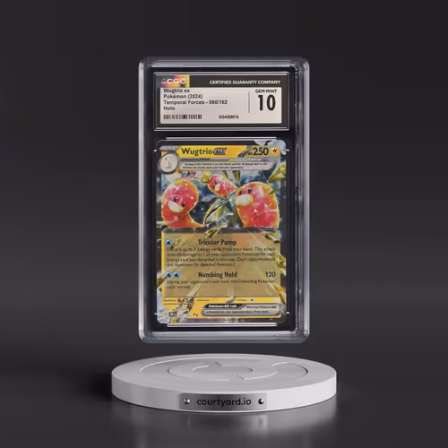 2024 Pokémon Tef EN-Temporal Forces #060 Wugtrio EX - Holo (CGC 10 GEM MINT)