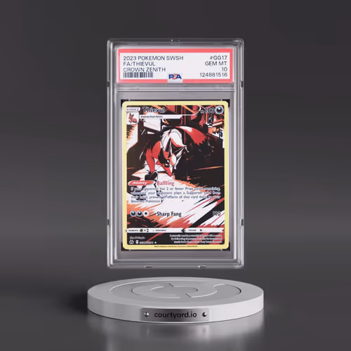 2023 Pokémon Sword and Shield Crown Zenith #GG17 Thievul - Full Art (PSA 10 GEM MINT)