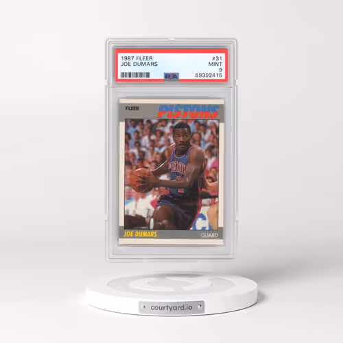 1987 Fleer #31 Joe Dumars (PSA 9 MINT)