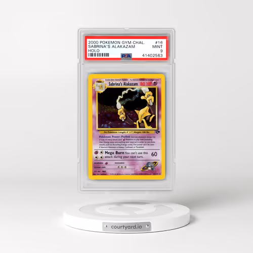 2000 Pokémon Gym Challenge #16 Sabrina's Alakazam - Holo (PSA 9 MINT)