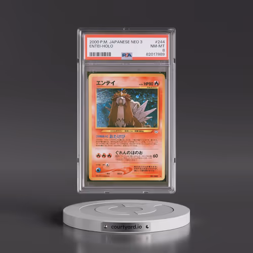 2000 Pokémon Neo 3 #244 Entei - Holo (PSA 8 NM-MT)