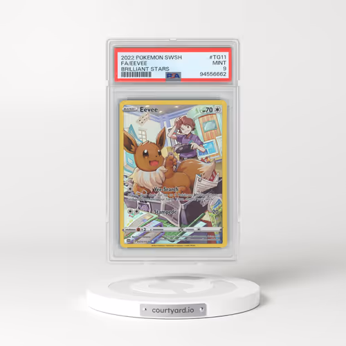 2022 Pokémon Sword & Shield Brilliant Stars #TG11 Eevee - Full Art (PSA 9 MINT)