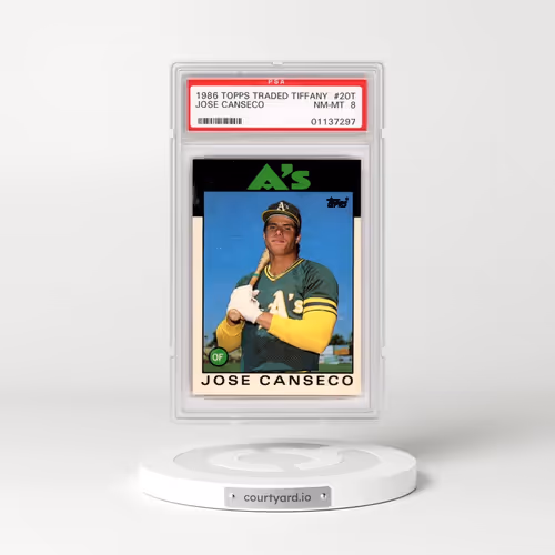 1986 Topps Traded Tiffany #20T Jose Canseco (PSA 8 NM-MT)