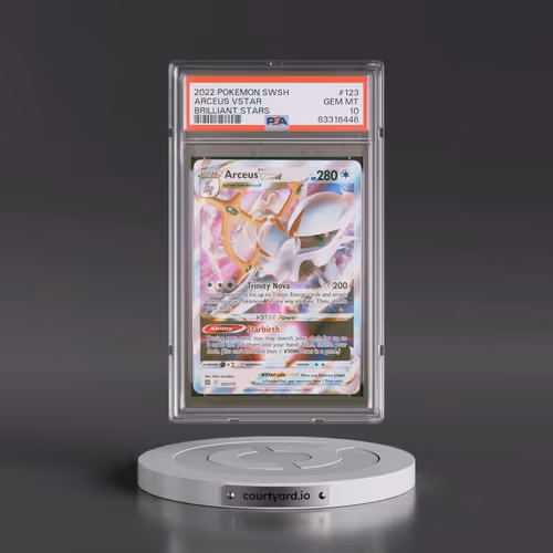 2022 Pokémon Sword & Shield Brilliant Stars #123 Arceus Vstar (PSA 10 GEM MINT)