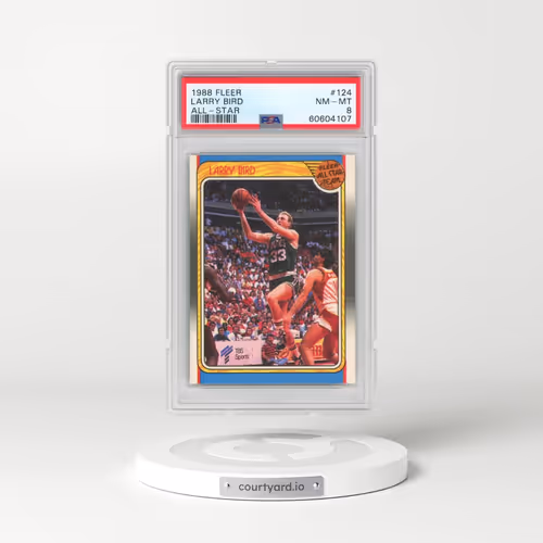 1988 Fleer #124 Larry Bird - All-Star (PSA 8 NM-MT)