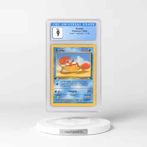 1999 Fossil #51 Krabby - 1st Edition (CGC 9 MINT)