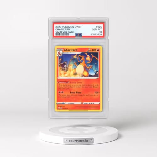 2020 Pokémon Sword & Shield Vivid Voltage #025 Charizard (PSA 10 GEM MINT)