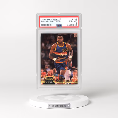 1992 Stadium Club #196 Dikembe Mutombo (PSA 6 EX-MT)
