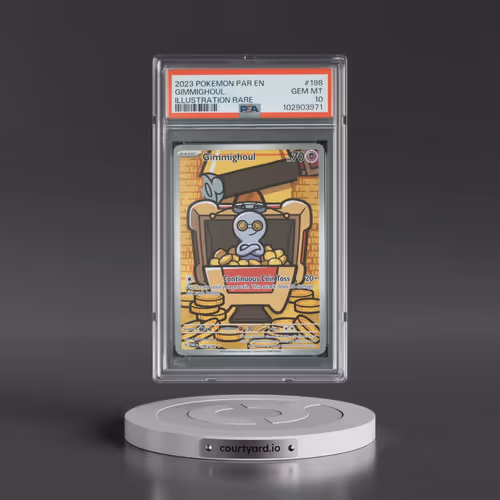 2023 Pokémon Par EN-Paradox Rift #198 Gimmighoul - Illustration Rare (PSA 10 GEM MINT)
