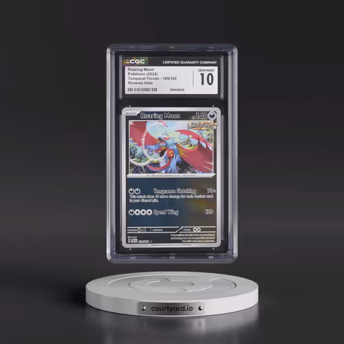 2024 Pokémon Tef EN-Temporal Forces #109 Roaring Moon - Reverse Holo (CGC 10 GEM MINT)