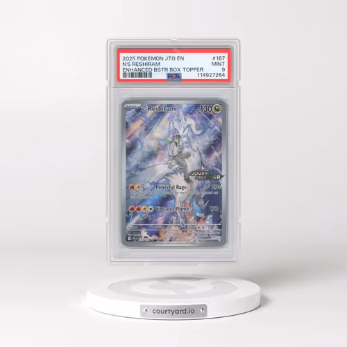 2025 Pokémon Jtg EN-Journey Together #167 N's Reshiram - Enhanced Booster Box Topper (PSA 9 MINT)