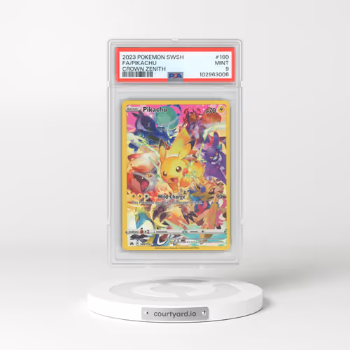 2023 Pokémon Sword and Shield Crown Zenith #160 Pikachu - Full Art (PSA 9 MINT)