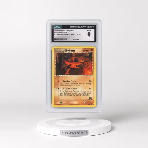 2004 EX Team Magma Vs Team Aqua #67/95 Team Magma's Rhyhorn (CGC 9 MINT)