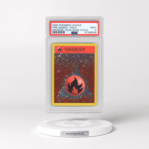 2002 Pokémon League Energize Your Game Cycle Fire Energy - Holo (PSA 9 MINT)