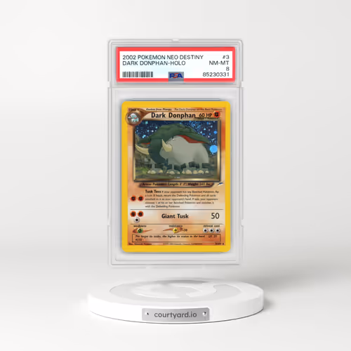 2002 Pokémon Neo Destiny #3 Dark Donphan - Holo (PSA 8 NM-MT)