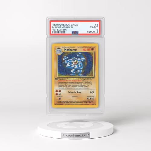1999 Base Set #8 Machamp (With Shadow) - 1st Edition Holo (PSA 6 EX-MT)