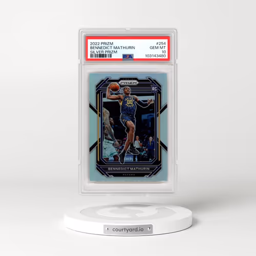 2022 Panini Prizm #254 Bennedict Mathurin - Silver Prizm (PSA 10 GEM MINT)