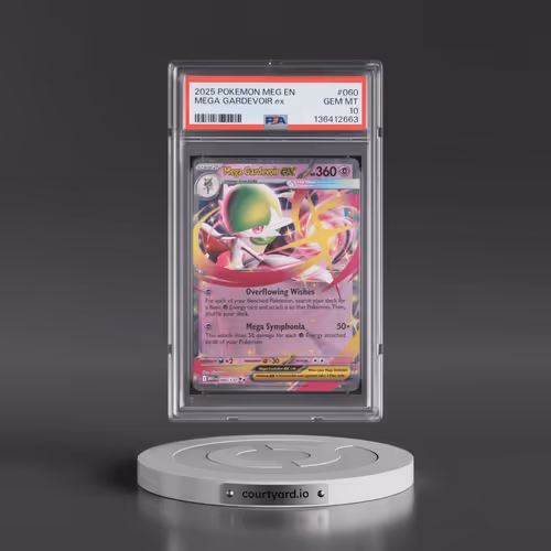 2025 Pokémon Meg EN-Mega Evolution #060 Mega Gardevoir EX - Holo (PSA 10 GEM MINT)