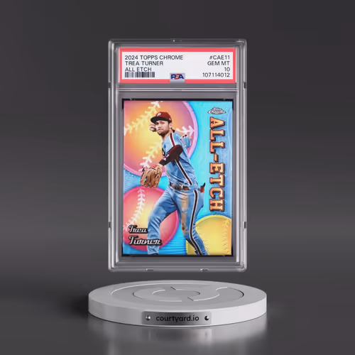 2024 Topps Chrome Chrome All Etch #CAE11 Trea Turner (PSA 10 GEM MINT)