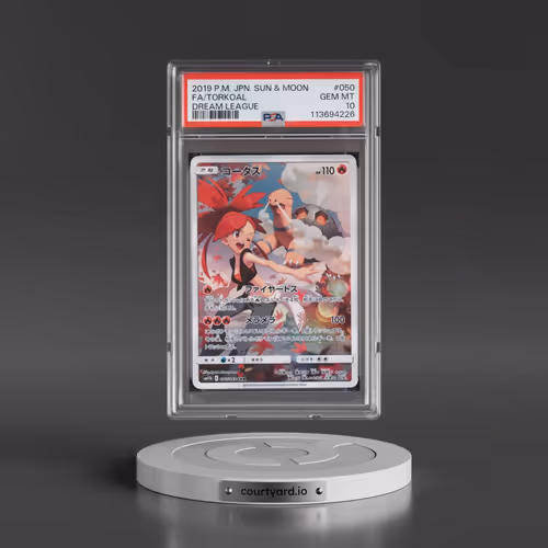 2019 Pokémon Sun & Moon Dream League #050 Torkoal - Full Art (PSA 10 GEM MINT)