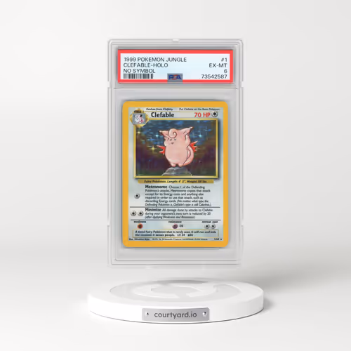 1999 Pokémon Jungle #1 Clefable - Holo No Symbol (PSA 6 EX-MT)