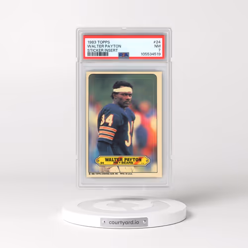 1983 Topps Stickers Insert #24 Walter Payton (PSA 7 NM)