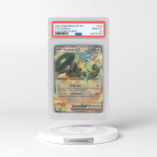2023 Pokémon Svp EN-SV Black Star Promo #018 Cyclizar EX - Holo Cyclizar EX Box (PSA 10 GEM MINT)