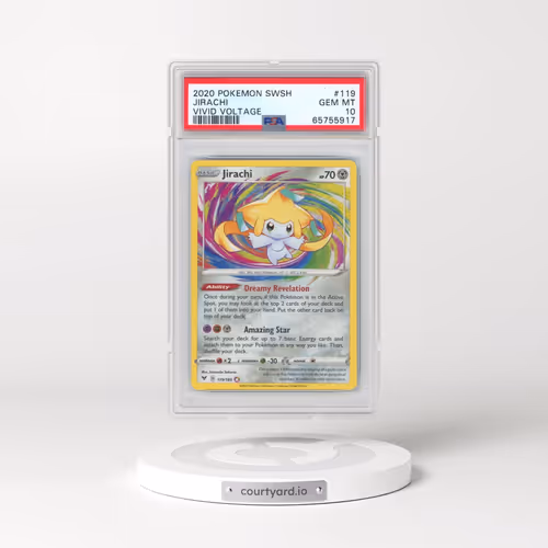 2020 Pokémon Sword & Shield Vivid Voltage #119 Jirachi (PSA 10 GEM MINT)